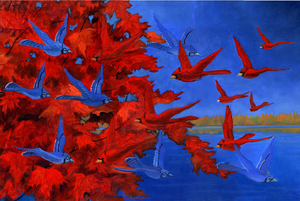Blue on Red Red on Blue" by Clermont Duval