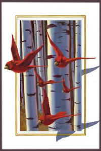"3D Cardinals" by Clermont Duval