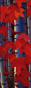 "Cardinal & Red Leaves" by Clermont Duval