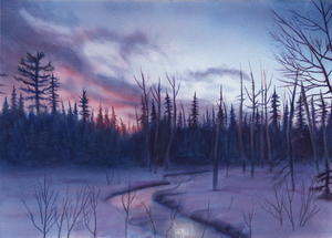 "Frozen Landscape" by Costel Duval 15" X 20"